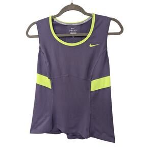NIKE Women's Size Medium Tennis Dri-Fit Tank Top Purple Green Sleeveless $45